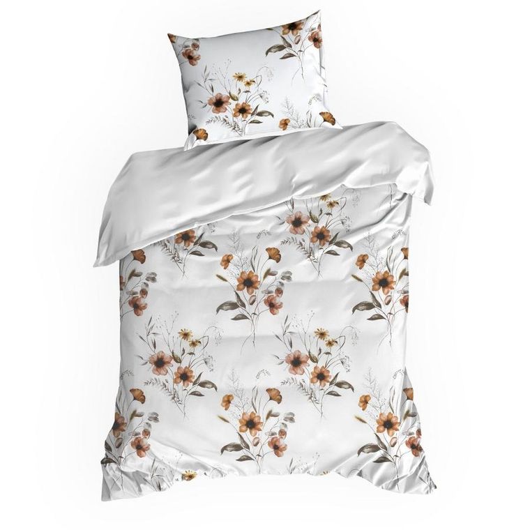 Eurofirany, komplet pościeli bawełnianej, Celine, 140-200 cm, biały