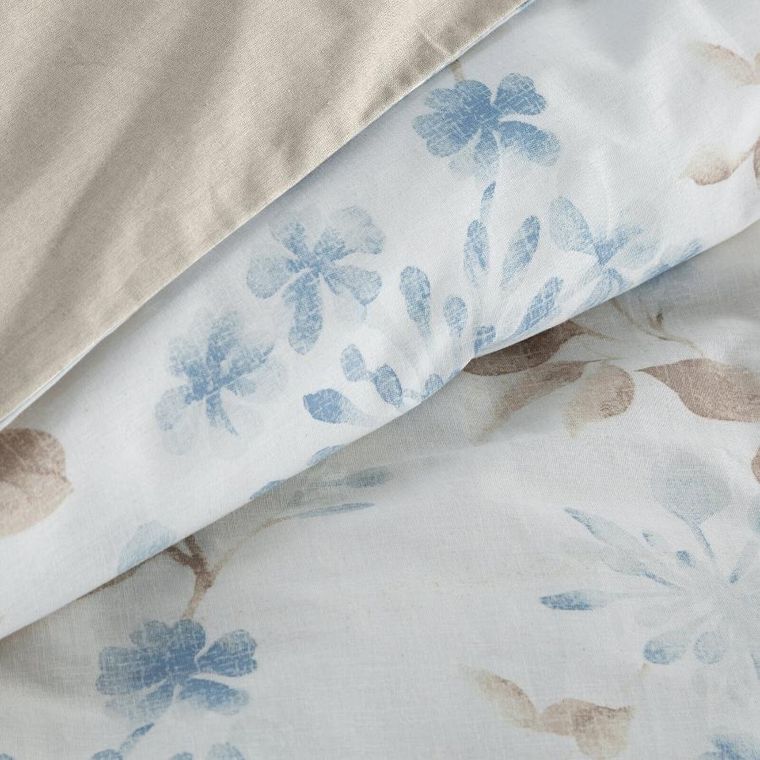 Eurofirany, komplet pościeli bawełnianej, Jasmina, 140-200 cm, kremowy