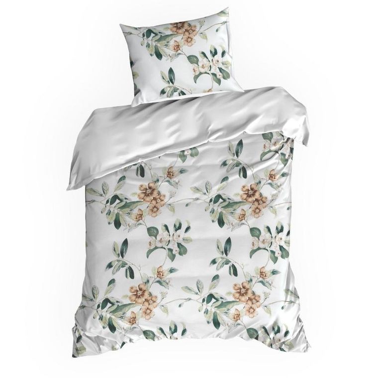 Eurofirany, komplet pościeli bawełnianej, Nikola, 140-200 cm, biały