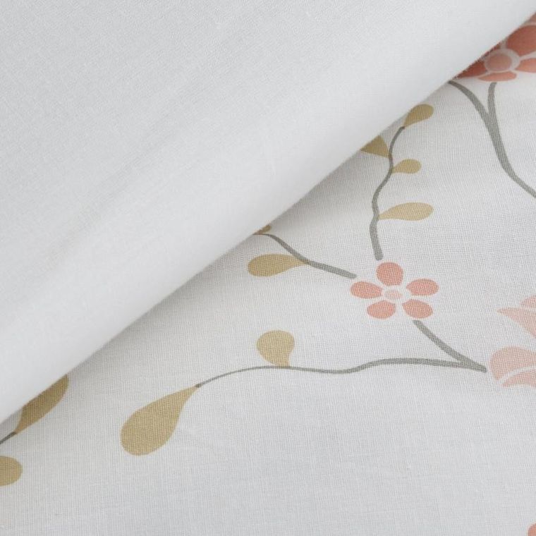 Eurofirany, komplet pościeli bawełnianej, Sonia, 220-200 cm, biały