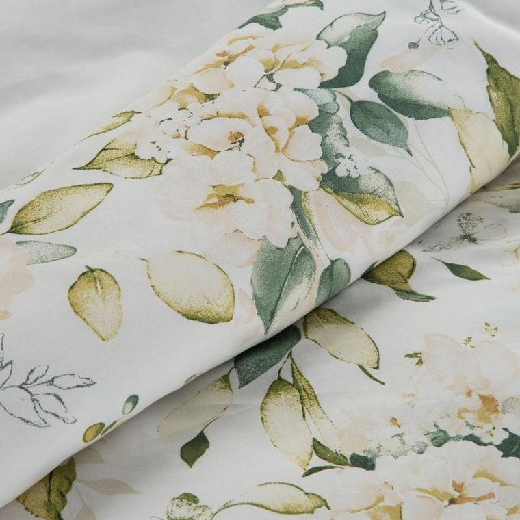 Eurofirany, komplet pościeli bawełnianej, Sonia, 220-200 cm, biały