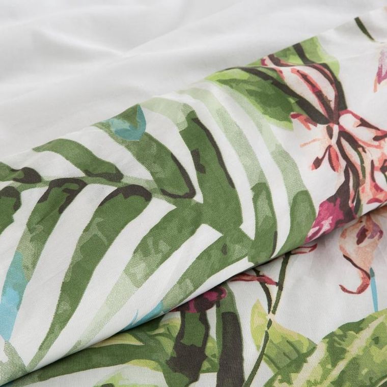 Eurofirany, komplet pościeli bawełnianej, Sonia, 220-200 cm, ciemnozielony