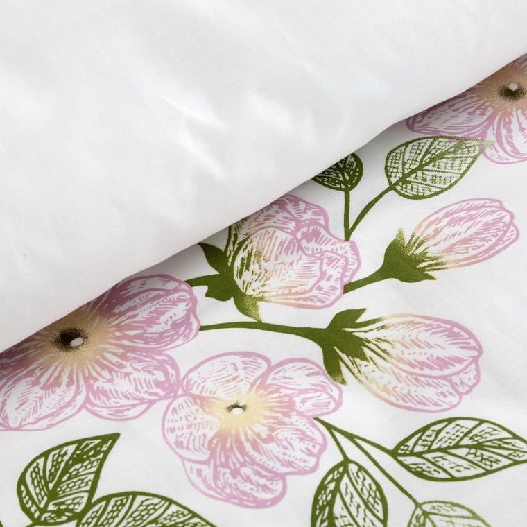 Eurofirany, komplet pościeli satynowej, Nika, 140-200 cm, biały