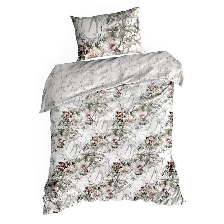 Eurofirany, komplet pościeli satynowej, Nika, 220-200 cm, biały