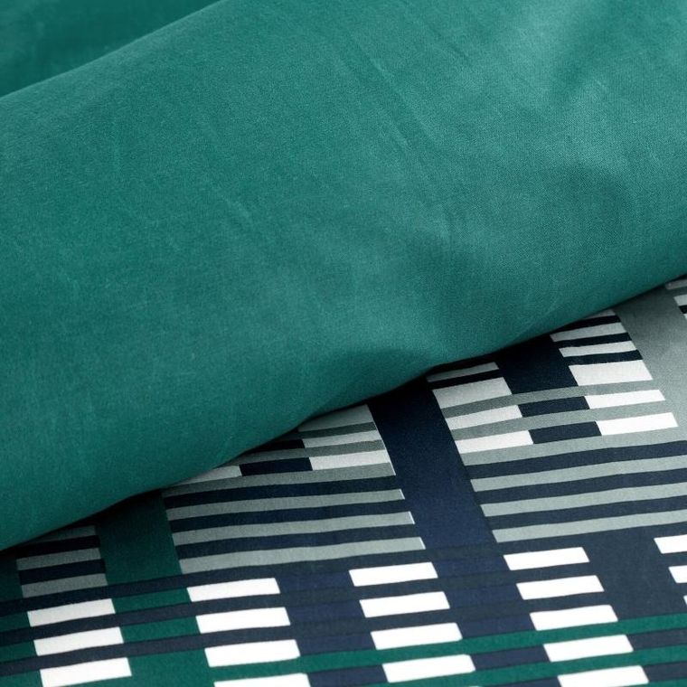 Eurofirany, komplet pościeli satynowej, Nika, 220-200 cm, ciemnoturkusowy