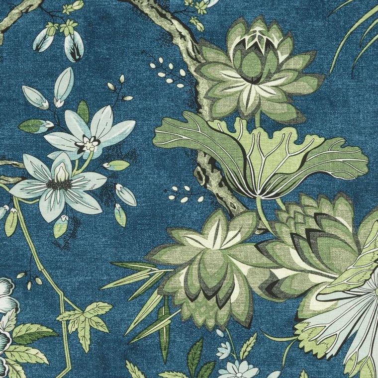 Eurofirany, komplet pościeli satynowej, Spring, 140-200 cm, niebieski