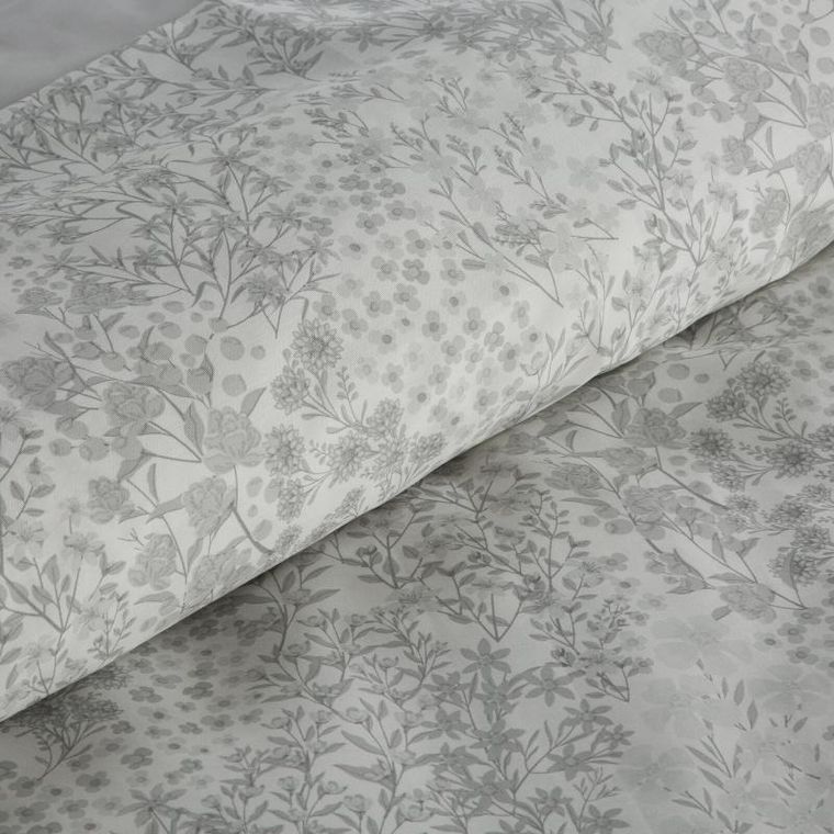 Eurofirany, komplet pościeli satynowej, Spring, 160-200 cm, biały