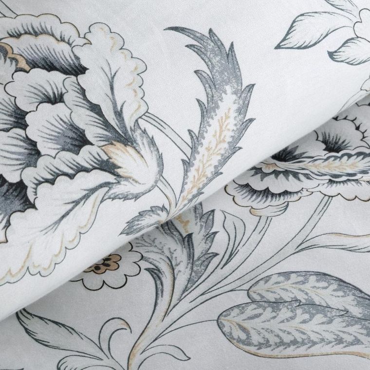 Eurofirany, komplet pościeli satynowej, spring, 160-200 cm, biały