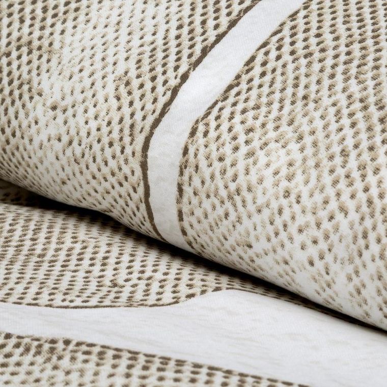 Eurofirany, komplet pościeli satynowej, spring, 160-200 cm, ciemnobeżowy