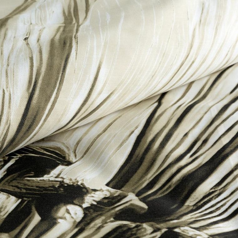 Eurofirany, komplet pościeli satynowej, Spring, 160-200 cm, jasnobeżowy