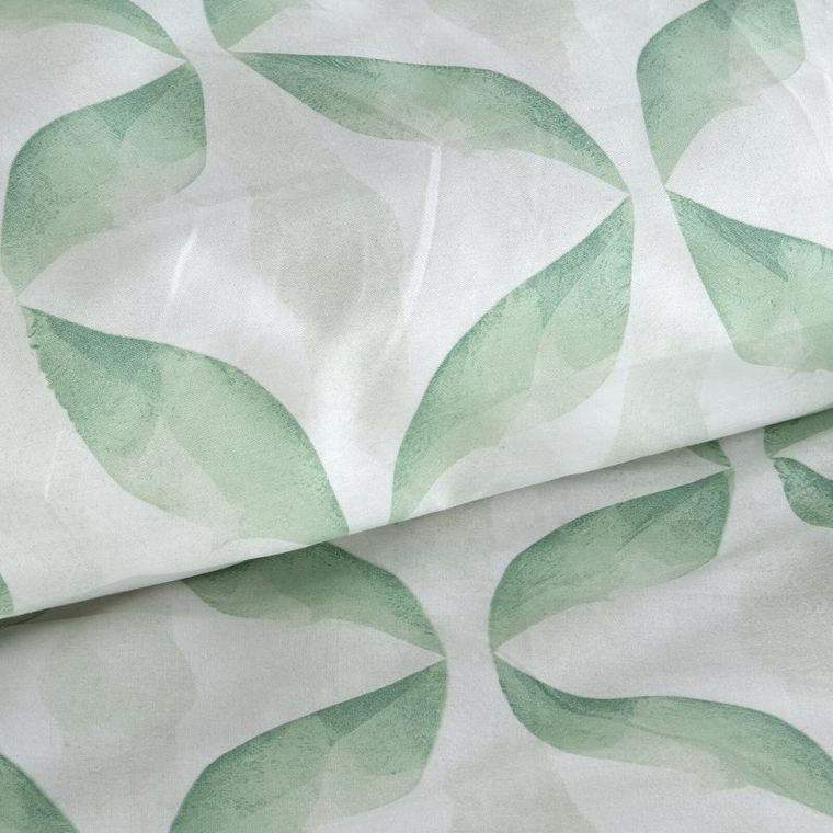 Eurofirany, komplet pościeli satynowej, spring, 160-200 cm, miętowy