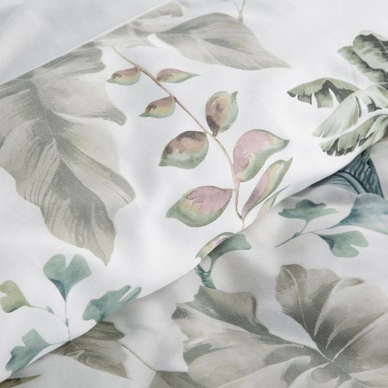 Eurofirany, komplet pościeli satynowej, Spring, 160-200 cm, zielony