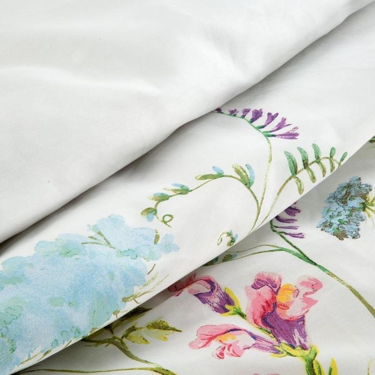 Eurofirany, komplet pościeli satynowej spring, 220-200 cm, biały