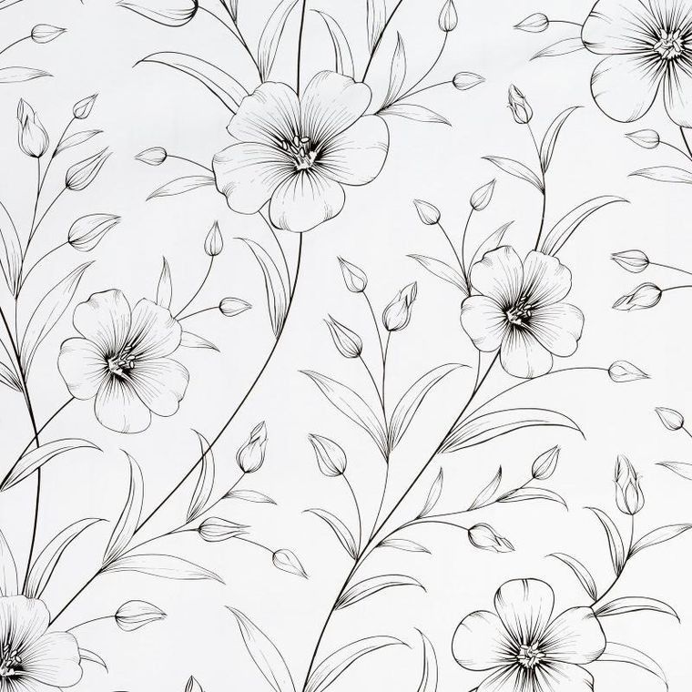 Eurofirany, komplet pościeli satynowej, Spring, 220-200 cm, biały