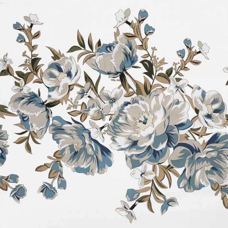 Eurofirany, komplet pościeli satynowej, Spring, 220-200 cm, biały