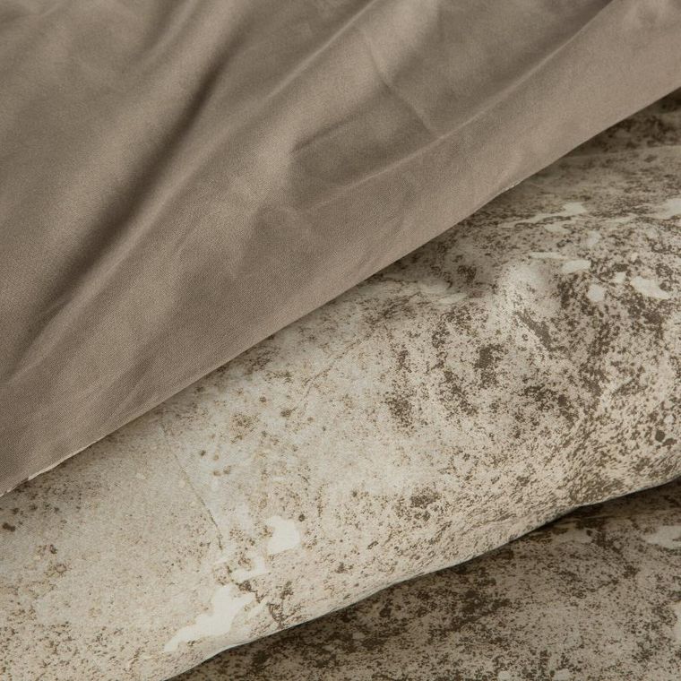 Eurofirany, komplet pościeli satynowej, Spring, 220-200 cm, jasnobrązowy