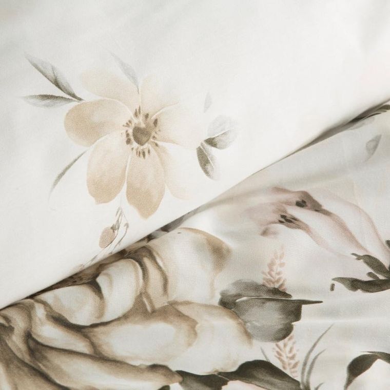 Eurofirany, komplet pościeli satynowej, Spring, 220-200 cm, pudrowy