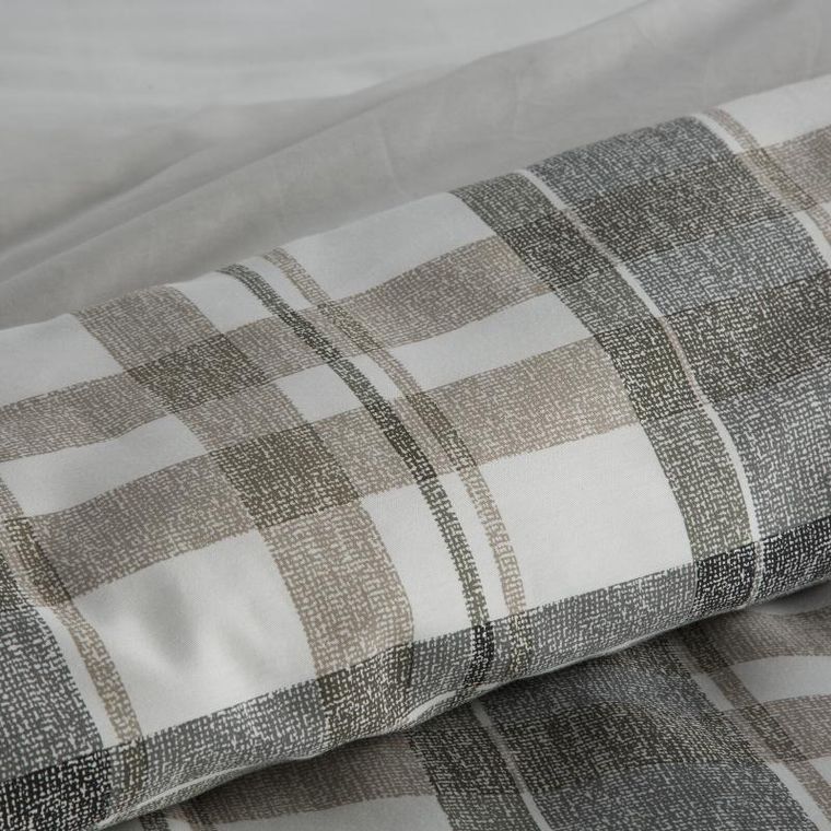 Eurofirany, komplet pościeli satynowej, Spring, 220-200 cm, szary