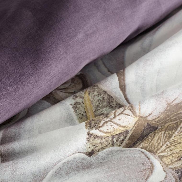 Eurofirany, komplet pościeli satynowej spring, 26, 220-200 cm, jasnokremowy