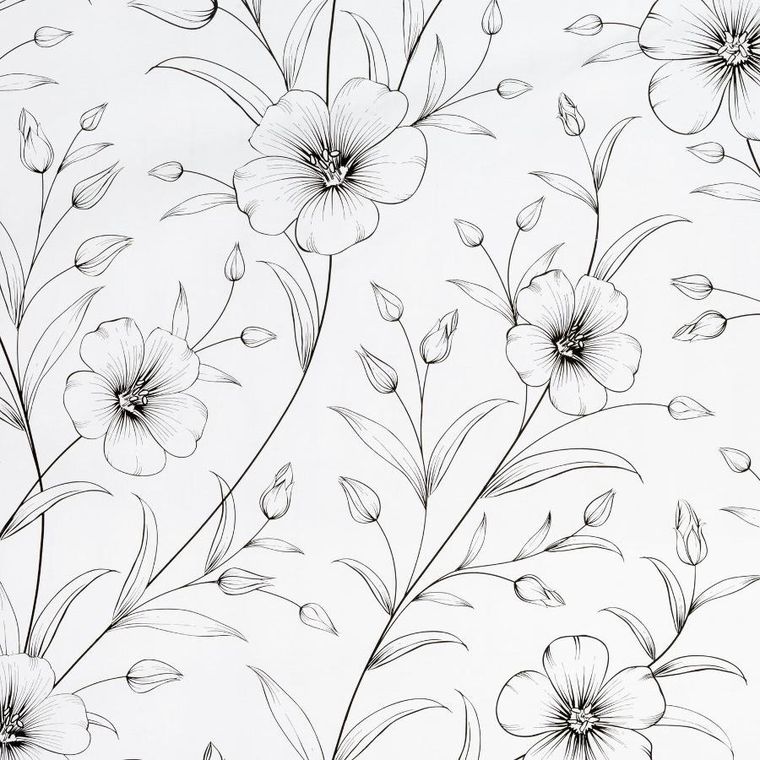 Eurofirany, komplet pościeli satynowej, Spring 64, 160-200 cm, biały