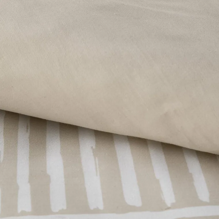 Eurofirany, komplet pościeli satynowej, Spring 80, 160-200 cm, beżowy