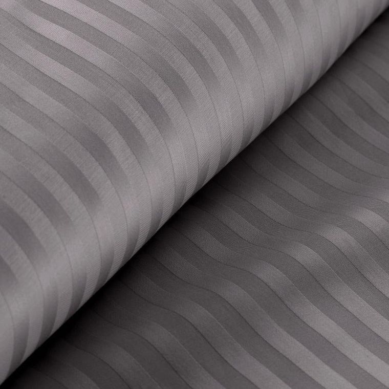 Eurofirany, komplet pościeli satynowej, Vera, 140-200 cm, stalowy