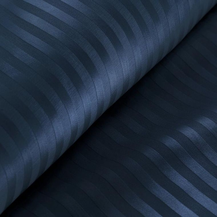 Eurofirany, komplet pościeli satynowej, Vera, 220-200 cm, granatowy