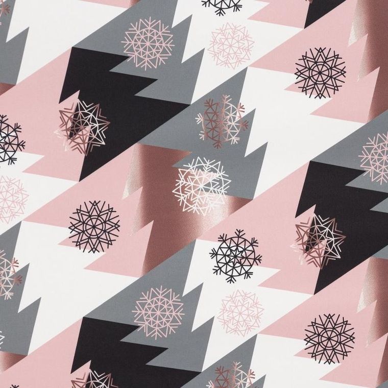 Eurofirany, komplet pościeli świątecznej, Aura, 220-200 cm, różowy