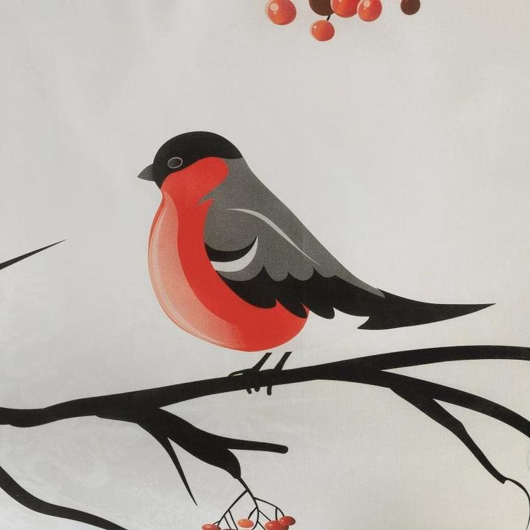 Eurofirany, komplet pościeli świątecznej, Berry, 220-200 cm, biały