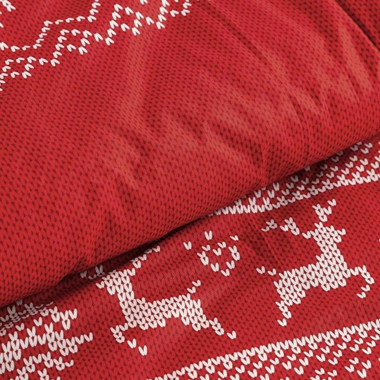 Eurofirany, komplet pościeli świątecznej, Noel, 160-200 cm, czerwony
