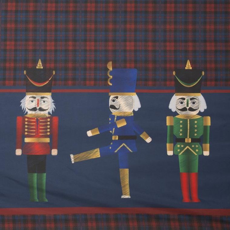 Eurofirany, komplet pościeli świątecznej, Peter03, 160-200 cm, granatowy