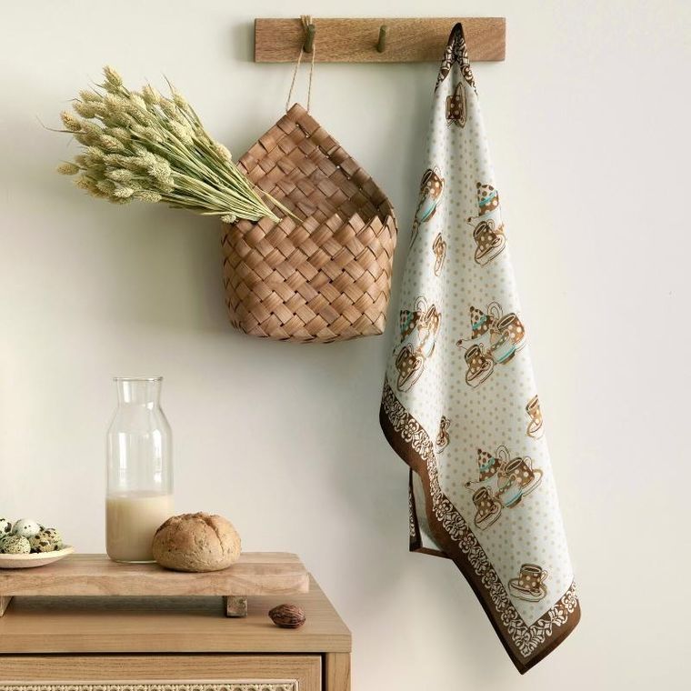 Eurofirany, komplet ręczników kuchennych, 2 szt., Melani, 50-75 cm, beżowy