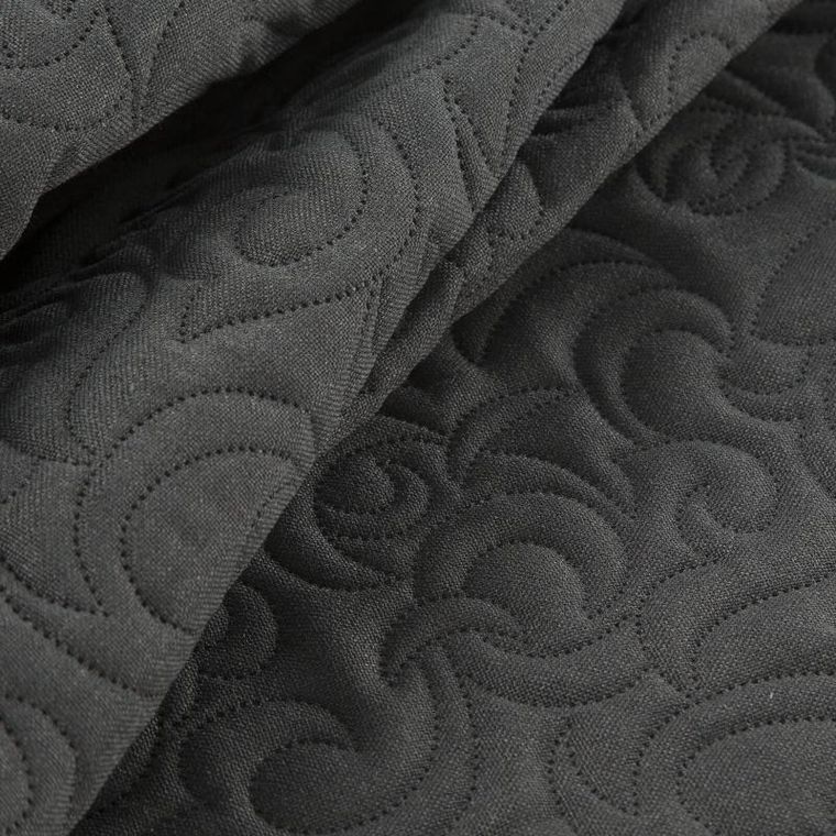 Eurofirany, narzuta len, 220-240 cm, popielaty