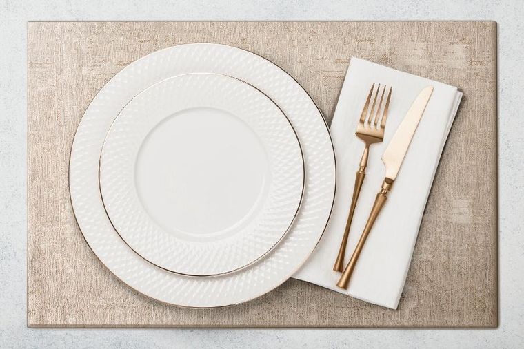 Eurofirany, obrus Colette, 85-85 cm, złoty