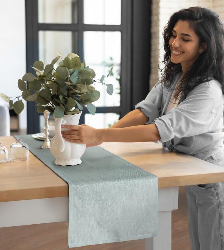 Eurofirany, obrus summer, 40-140 cm, miętowy