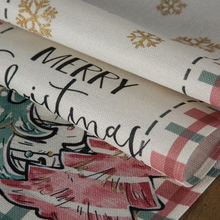 Eurofirany, obrus świąteczny, 33-183 cm, kremowy