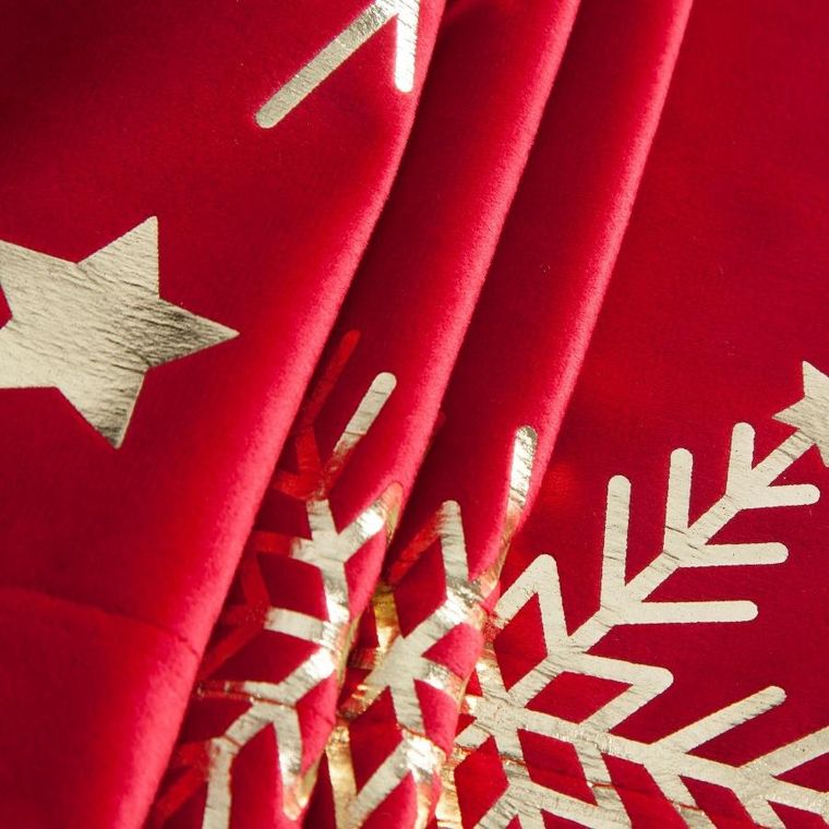 Eurofirany, obrus świąteczny, 85-85 cm, czerwony