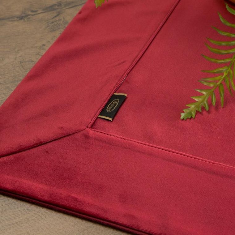 Eurofirany, obrus velvet, 145-180 cm, bordowy