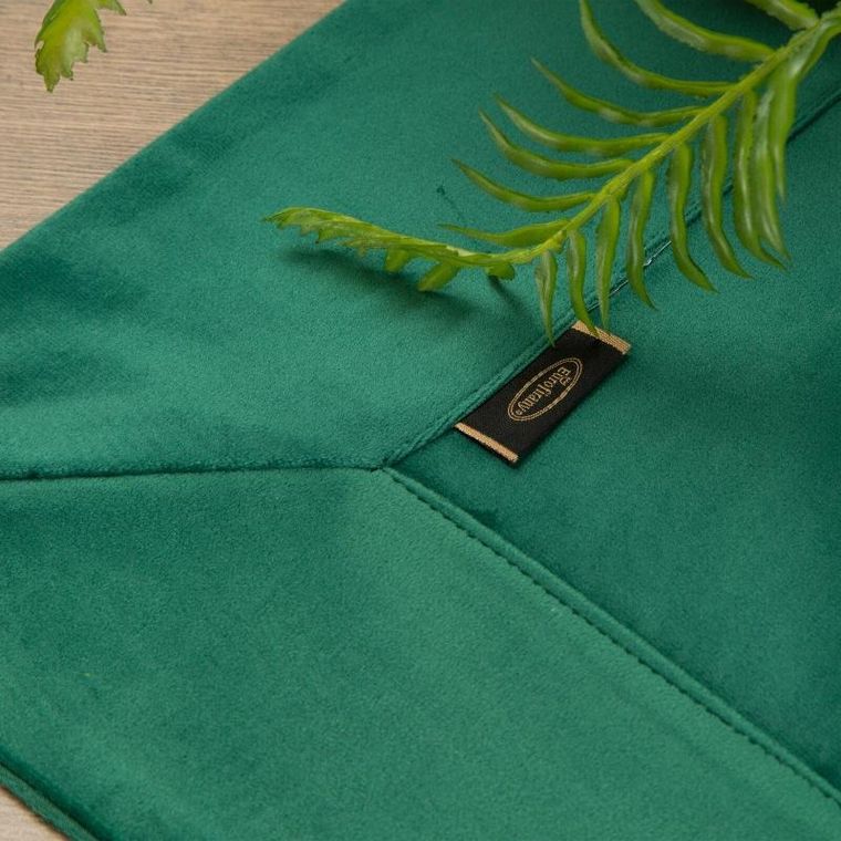 Eurofirany, obrus velvet, 145-220 cm, ciemnozielony