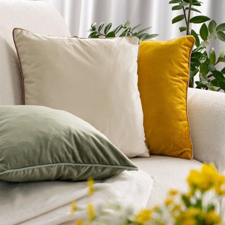 Eurofirany, poszewka Gaja, 45-45 cm, oliwkowy