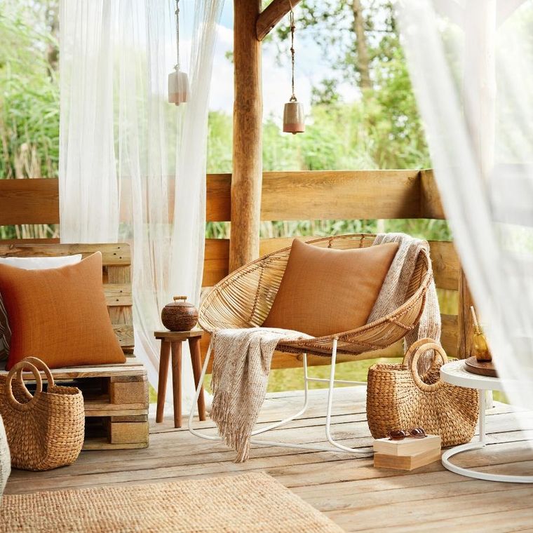 Eurofirany, poszewka, Garden3, 45-45 cm, pomarańczowy