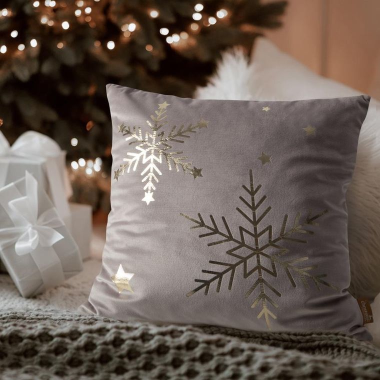 Eurofirany, poszewka świąteczna, 45-45 cm, biały