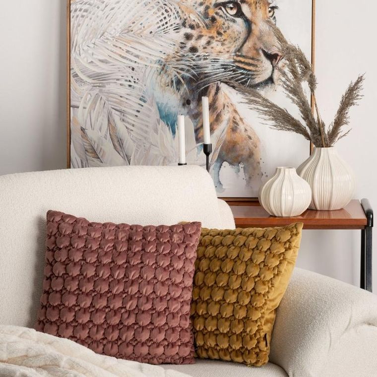 Eurofirany, poszewka velvet, 45-45 cm, srebrny