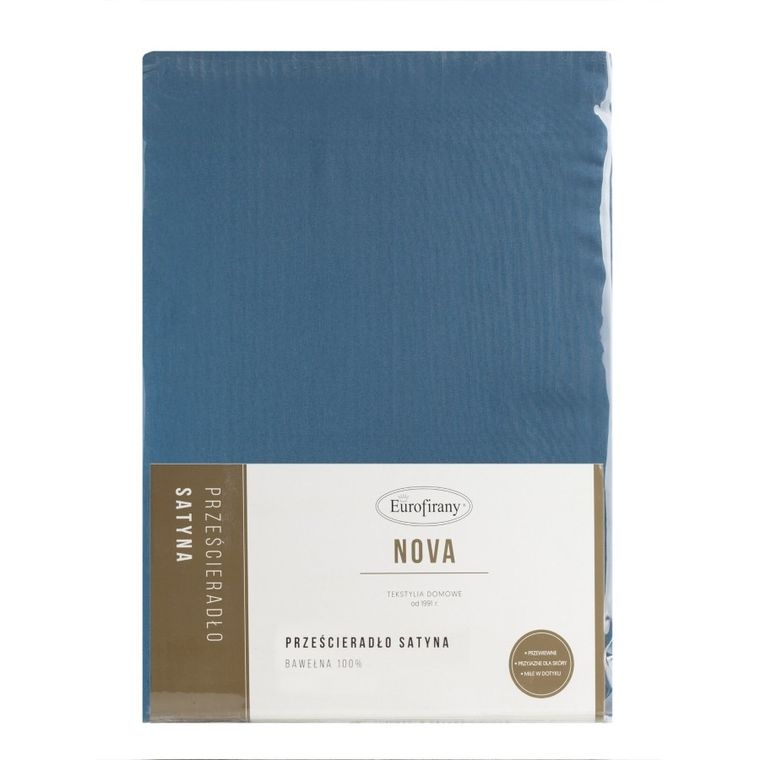 Eurofirany, prześcieradło, Nova, 160-210 cm, granatowy
