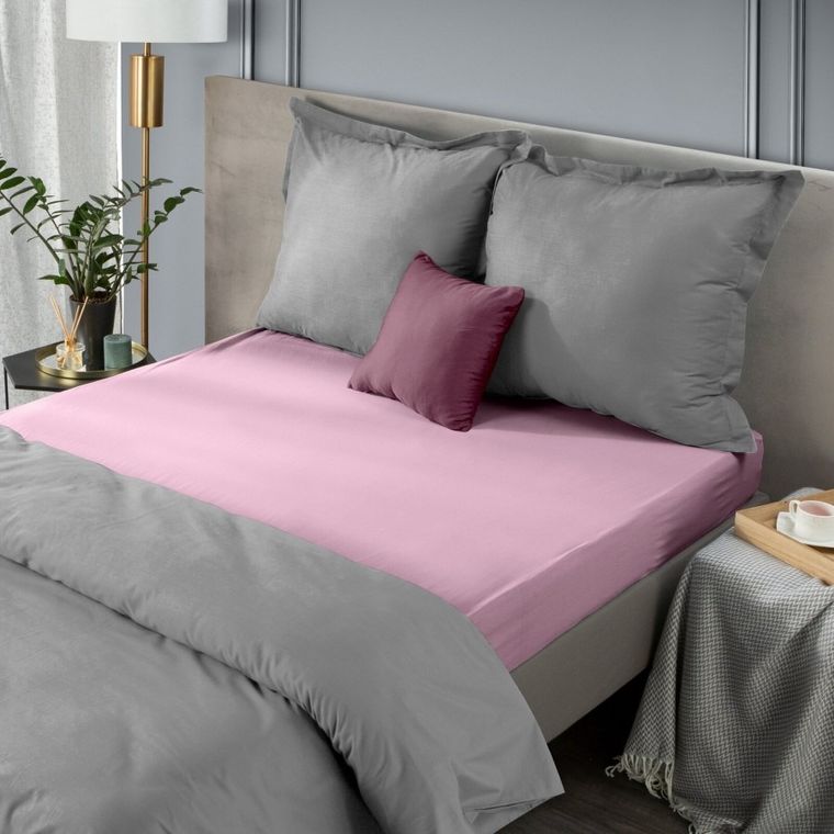 Eurofirany, prześcieradło Nova, 180-210 cm, różowy