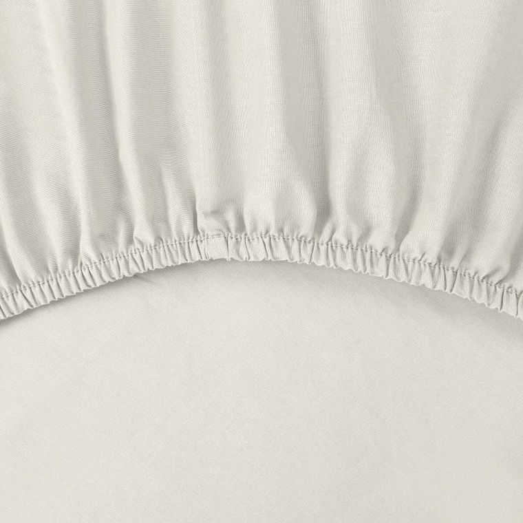 Eurofirany, prześcieradło z gumką, basic, 100-200-30 cm, kremowy