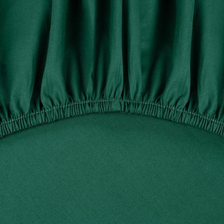 Eurofirany, prześcieradło z gumką, basic, 160-200-30 cm, butelkowy zielony