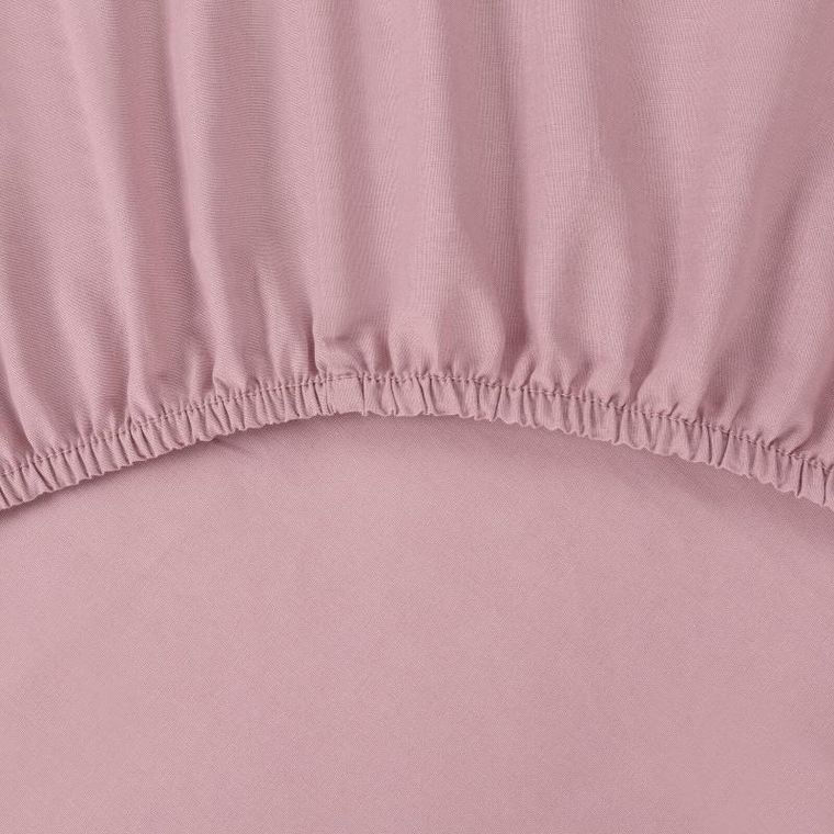 Eurofirany, prześcieradło z gumką, basic, 160-200-30 cm, pudrowy róż