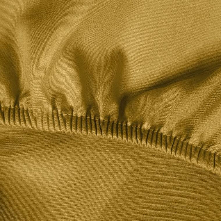 Eurofirany, prześcieradło z gumką, Nova3, 140-200 cm, musztardowy