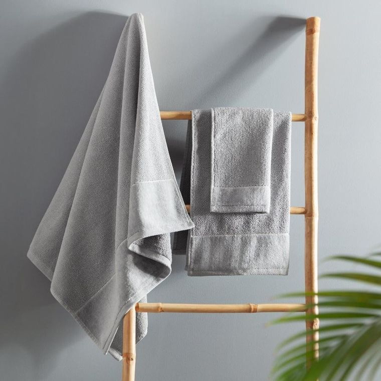 Eurofirany, ręcznik Aria, 70-140 cm, srebrny